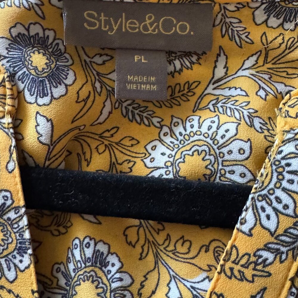 NWT Style & Co. Pintuck 3/4 sleeve shirt - Picture 6 of 6